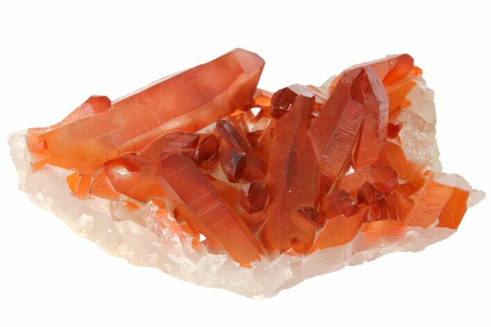 Natural, Red Quartz Crystal Cluster - Morocco #134072